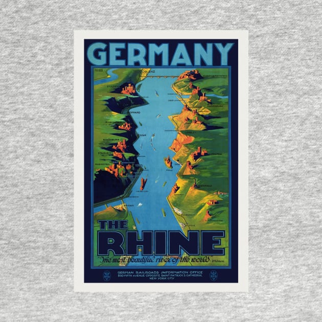 Germany The Rhine Vintage Poster 1925 by vintagetreasure